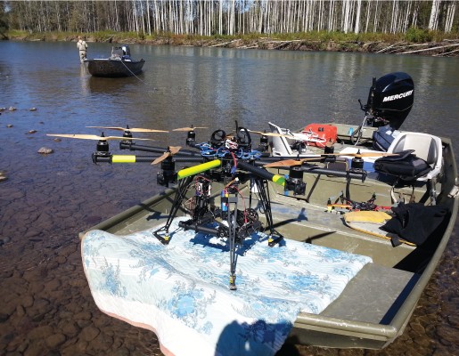 Behind the scenes with new Octocopter for an upcoming TV sports feature.